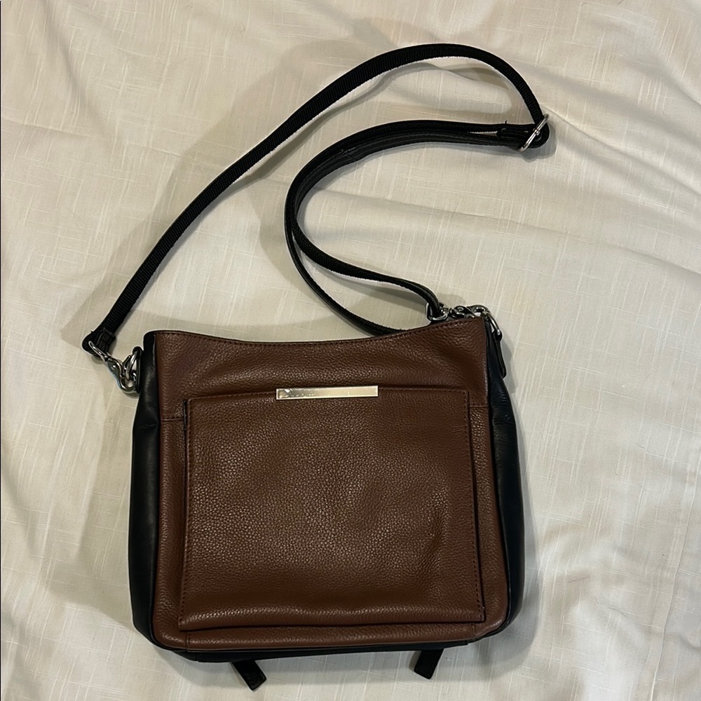 Brown and Black Hammacher Schlemmer RFID Women’s Bag